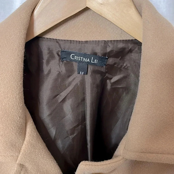 Shacket Coat Lined Pockets Wool Style Made  In Italy, Size M - Picture 3 of 9